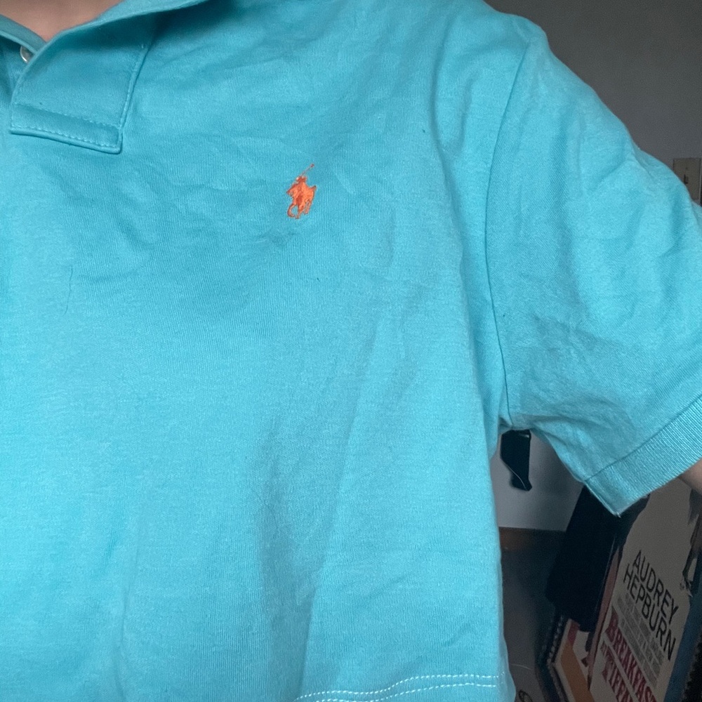 blue ralph lauren cropped polo - Picture 2 of 3